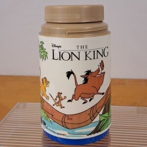Vintage 90's The Lion King Disney  Alladin Brand plastic thermas